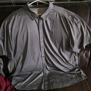 Johnston & Murphy Black and White Patterned Shirt